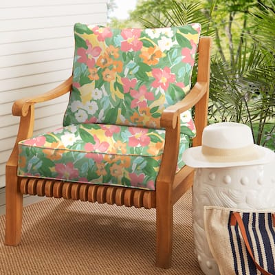 Sorra Home Outdoor Corded Deep Seating Pillow and Cushion Set