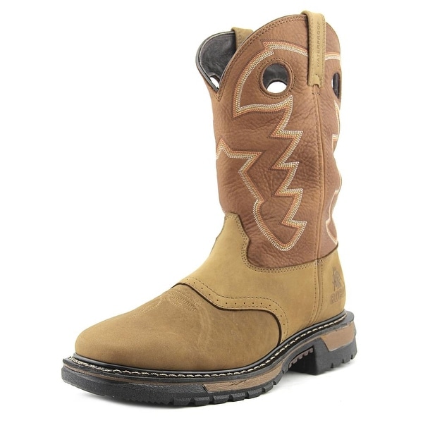 Rocky Ranch Master Men Round Toe Leather Western Boot