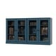 preview thumbnail 58 of 75, 100% Solid Wood Sideboard with Glass or Solid Wood Doors by Palace Imports - 64" x 35.75"