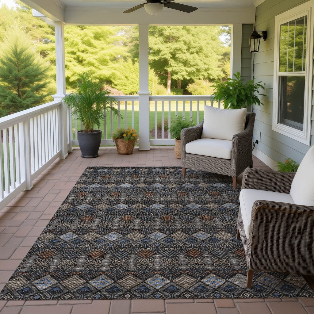 Machine Washable Indoor/ Outdoor Vintage Ames Chantille Rug