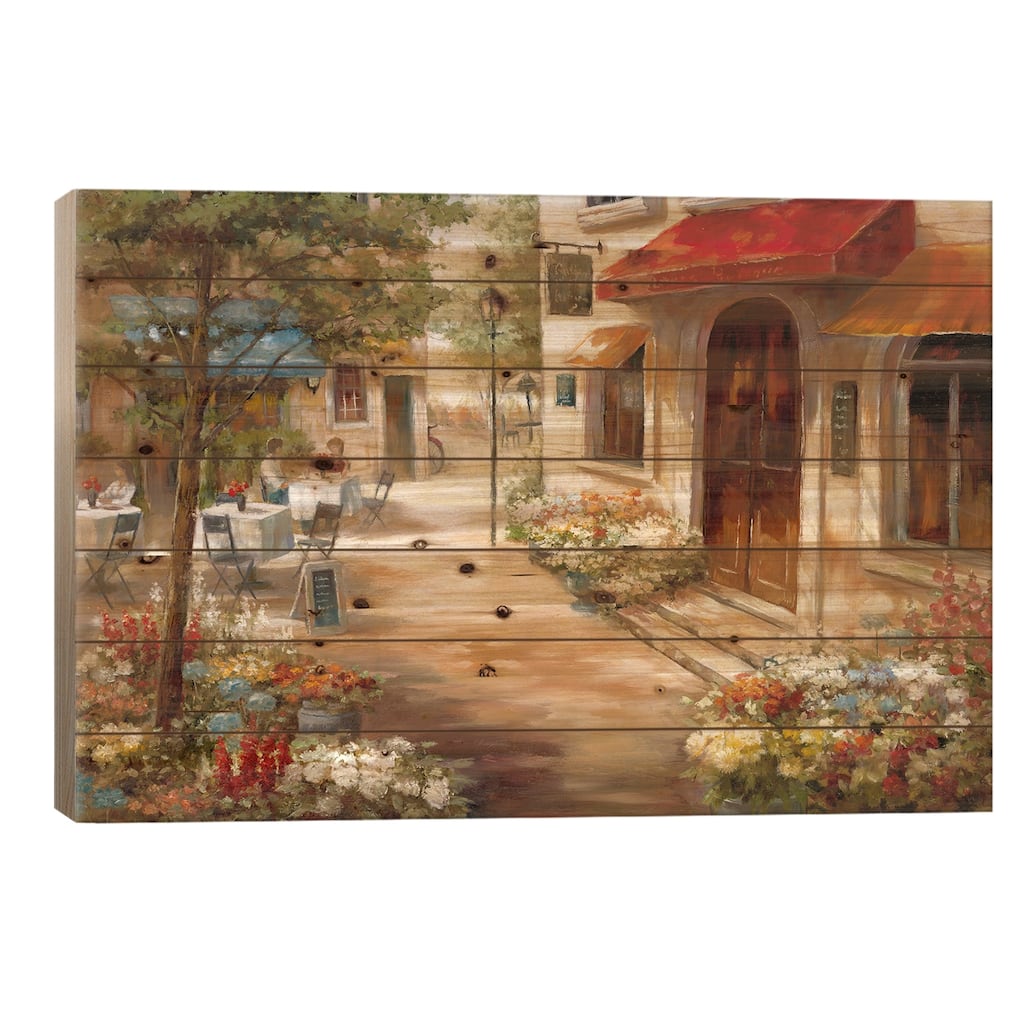 Café Afternoon III Print On Wood by Nan - Multi-Color