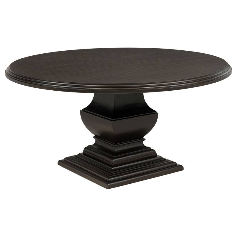 Twyla Round Wood Dining Room Table Set Dark Cocoa