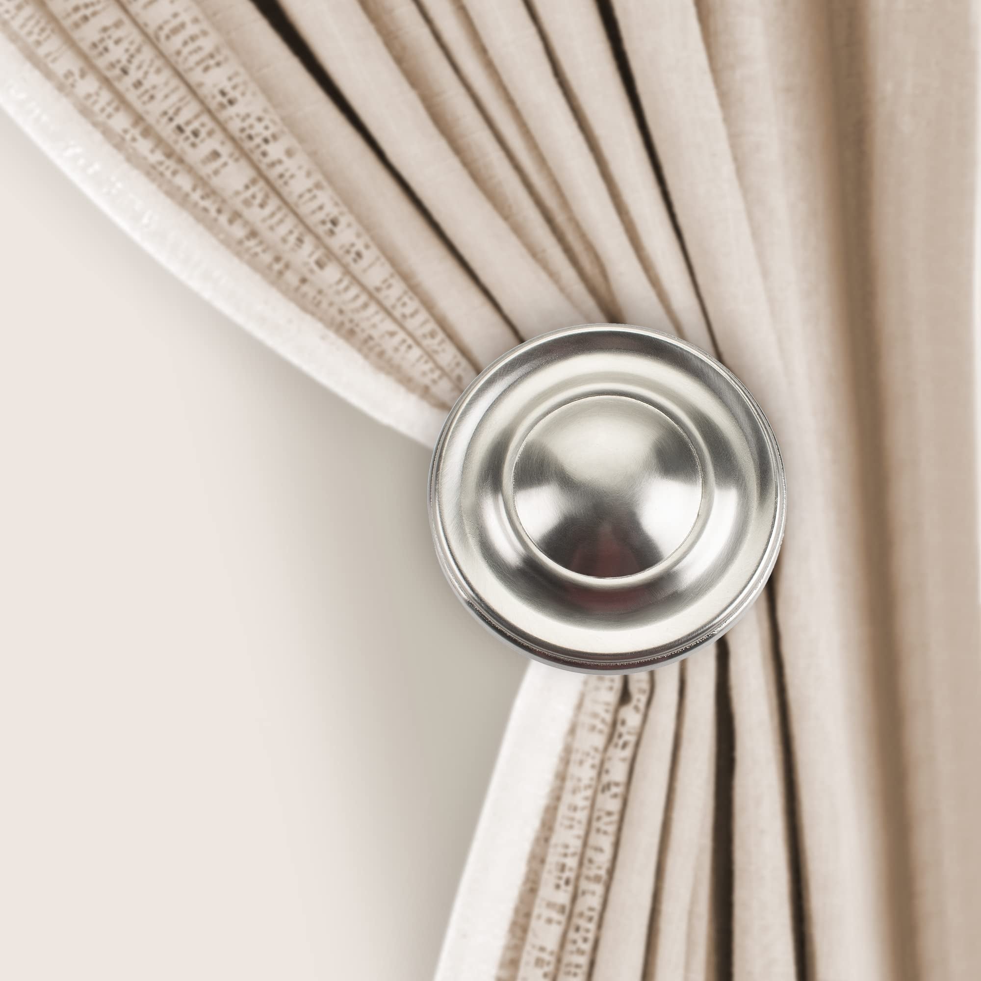 Set Of Metal Curtain Holdbacks Wall Mounted Drapery Tiebacks