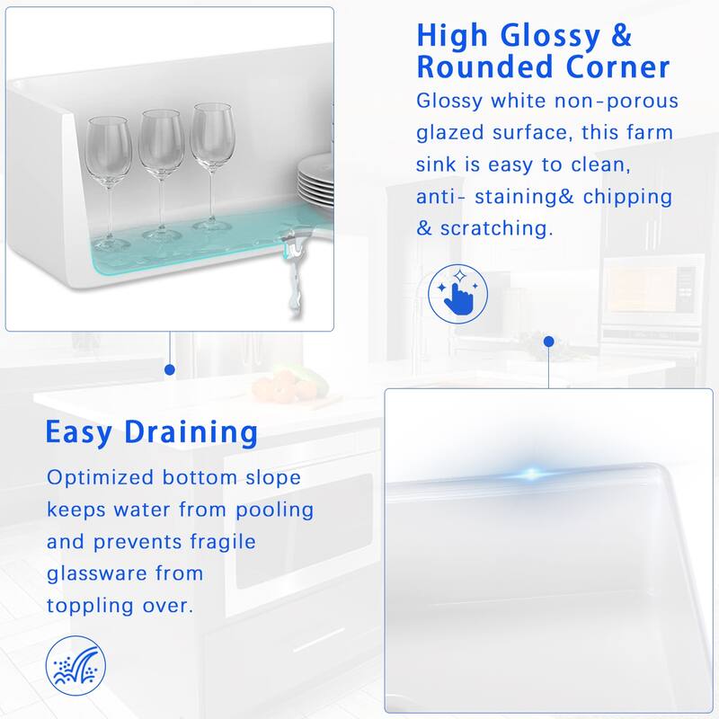 Workstation Farmhouse Kitchen Sink With Accessories