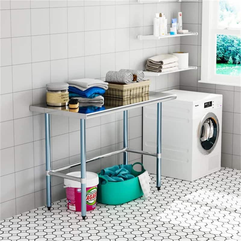 48 X 24 Inch Open Base Stainless Steel Table - N/A