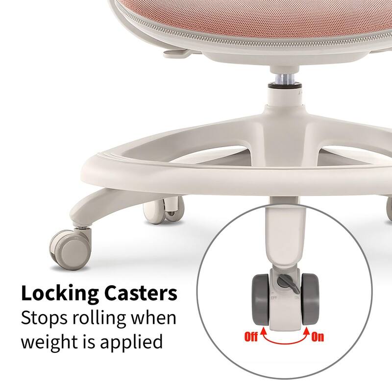 Ergonomic Kids Desk Chair with Rotating Footrest | Growing Office Chair with Adjustable Seat and Lumbar Support