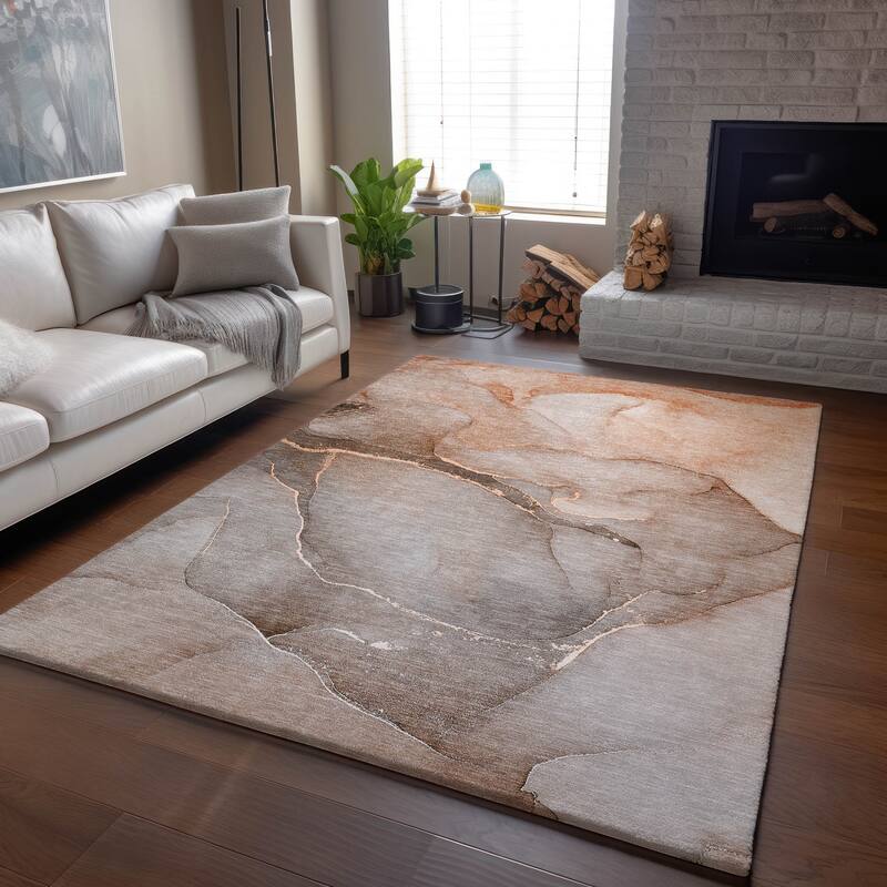 Premium Washable Super Soft Contemporary Abstract Mayfield Rug