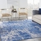preview thumbnail 17 of 18, Nourison Whimsicle Modern Distressed Abstract Blue Ivory Area Rug 8' x 10' - Blue Ivory - Rectangle