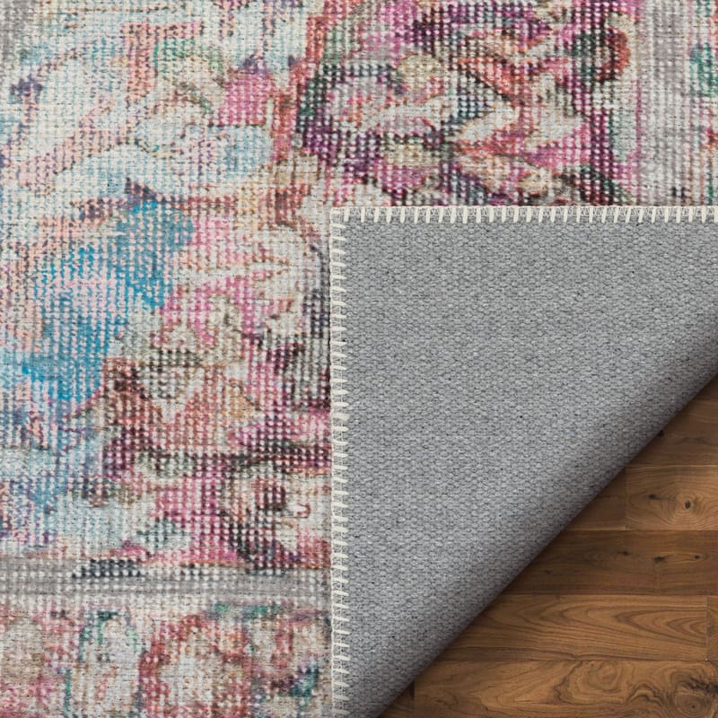 Well Woven Lotus Ramon Vintage Persian Machine Washable Area Rug