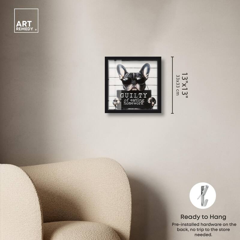 Guilty of Eating Homework Shadowbox by Art Remedy
