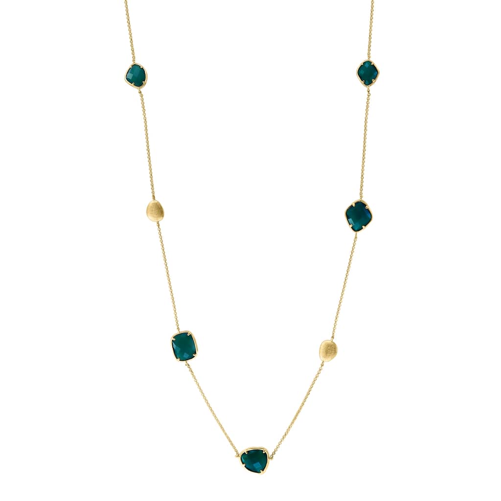EFFY 14K Gold Green Onyx Necklace