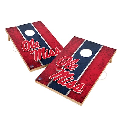Vintage Mississippi Ole Miss Rebels 2x4 Tailgate Cornhole Boards