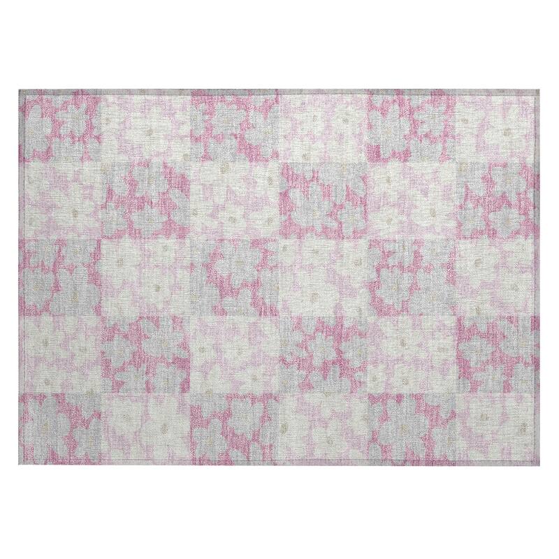Machine Washable Indoor/ Outdoor Floral Krissy Chantille Rug
