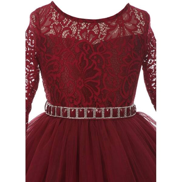 Shop Classic Lace Pageant Wedding Flower Girl Dress Mauve Mbk 372