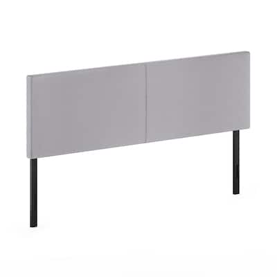 Furinno Roanne Upholstered Headboard, Light Grey, King