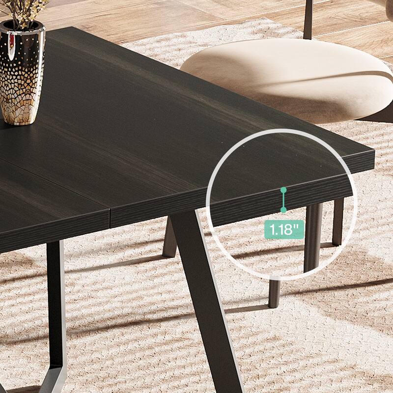 70.86-Inch Modern Large Rectangular Kitchen Dining Table for 6-8