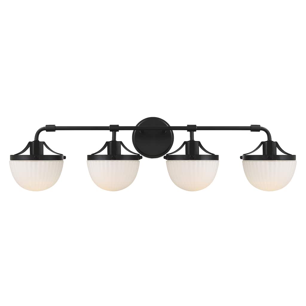Meredith 4-Light Bathroom Vanity Light in Matte Black
