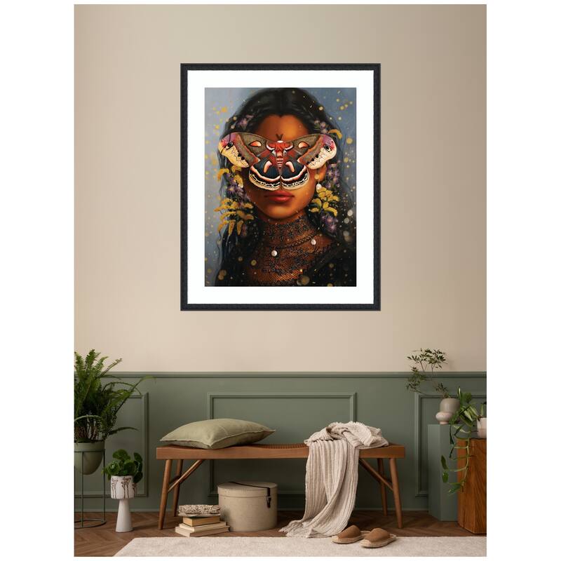 Kate and Laurel Asters and Goldenrod by Charlotte Brindley Framed Wall Art Print