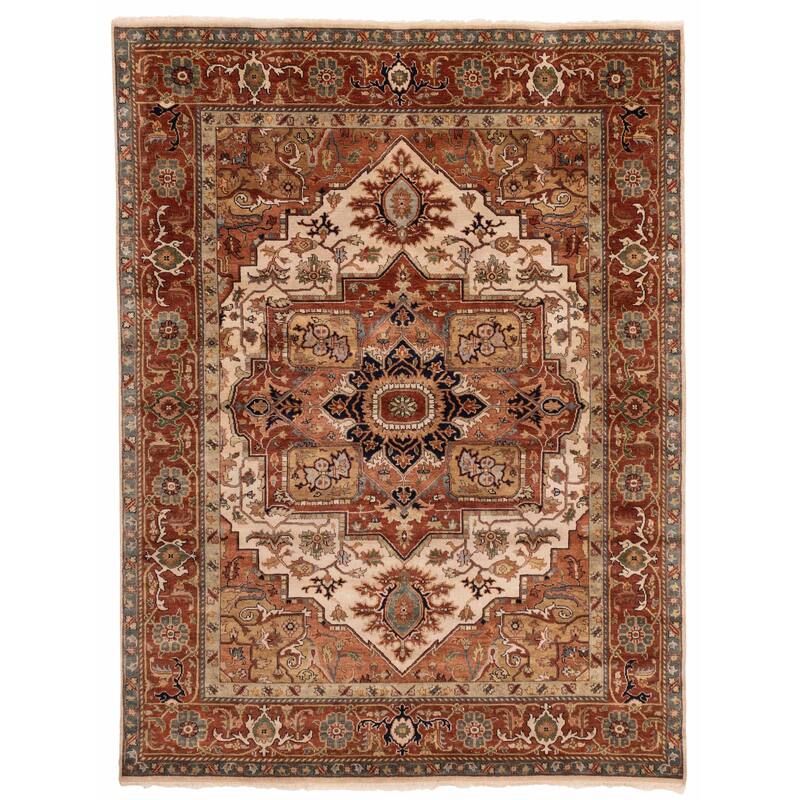 ECARPETGALLERY Hand-knotted Jules Sultane Ivory Wool Rug - 7'7 x 9'11