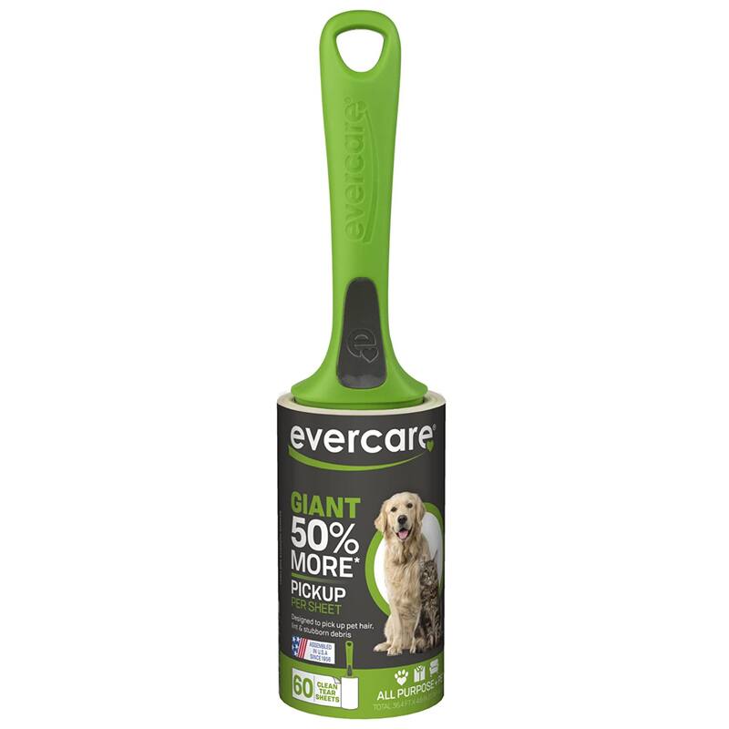 Evercare All Purpose Pet Giant Extreme Stick Lint Roller - Pack of 1 (60 Count Each)
