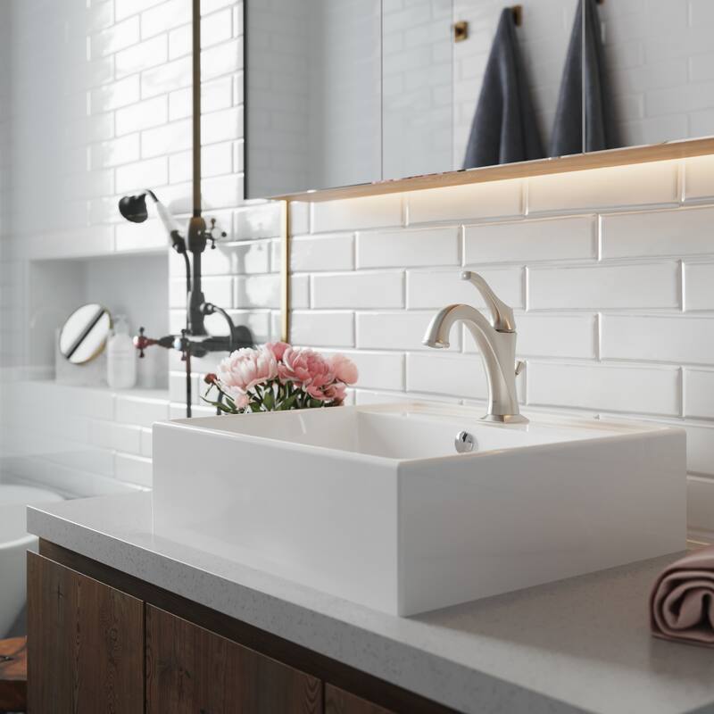 Kraus Elavo and Arlo 18-1/2" Vitreous China Vessel Bathroom Sink with