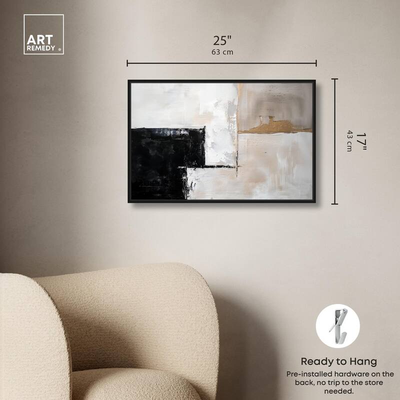 Black Dust and White Ash II Canvas by Art Remedy