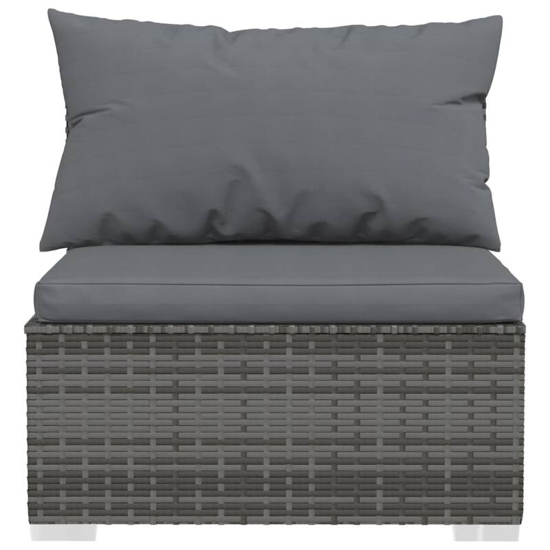 vidaXL Patio Sofa Sectional Sofa Couch Loveseat Outdoor Armchair Poly Rattan