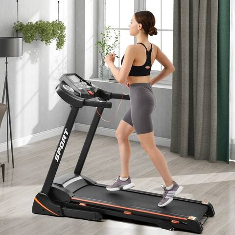 3.5HP Folding Electric LCD Treadmill with Incline Gym Can Hold 330 Lbs