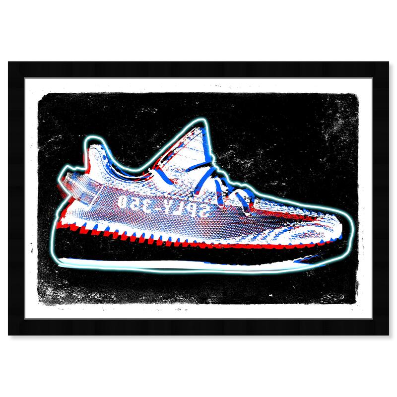 Wynwood Studio Canvas Fashion and Glam 3D Sneakers Blue and Modern & Contemporary Wall Art Canvas Print
