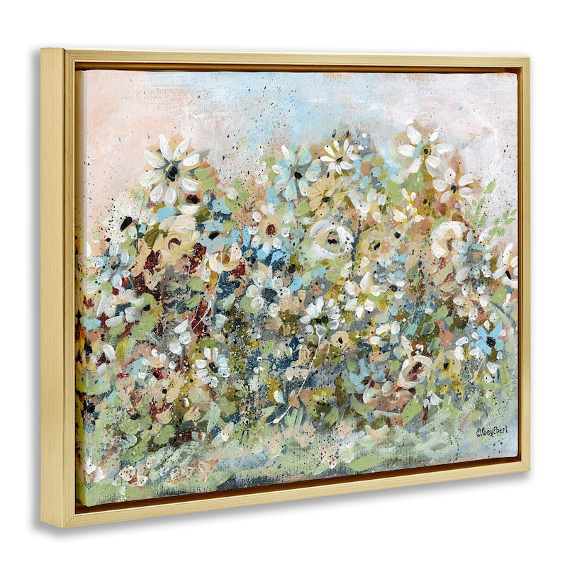 Stupell Bold Garden Blooms Framed Floater Canvas Wall Art Design By Roy Ebert
