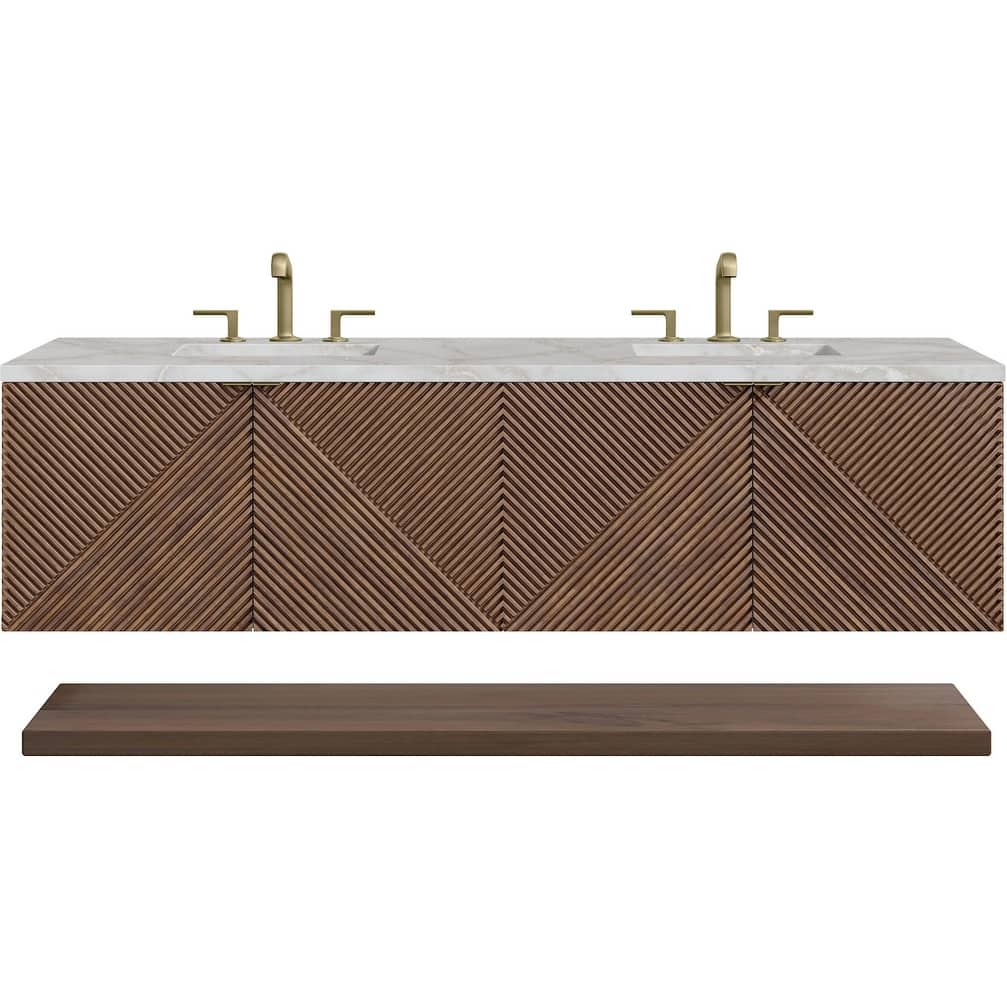 James Martin Vanities D200-V72-FVSL Marcello 72" Wall Mounted Double