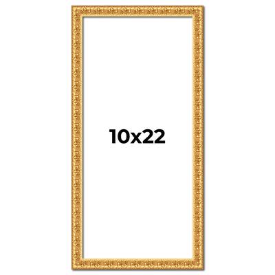 10x22 Frame Gold Real Wood Picture Frame Width 1 inches | Interior