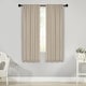 preview thumbnail 157 of 198, Superior Solid Machine Washable Room Darkening Curtains with Back Tabs, Set of 2 26" x 63" - Ivory