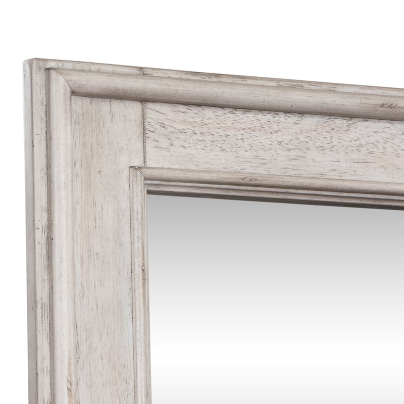 Heartland Antique White Tobacco Dresser & Mirror