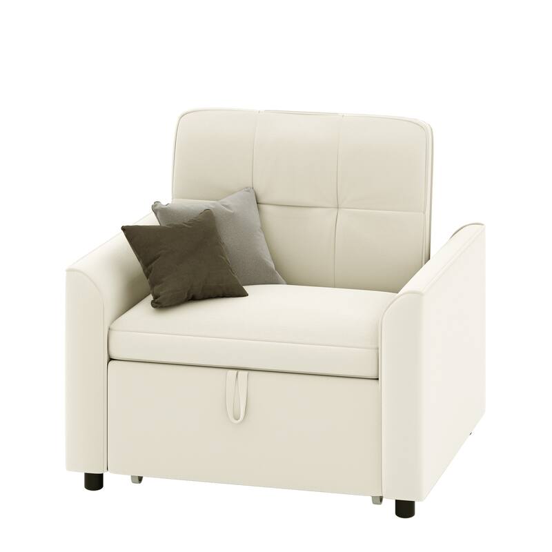 3-in-1 Sleeper Sofa Bed, Pull Out Chair Sofa For Living Room