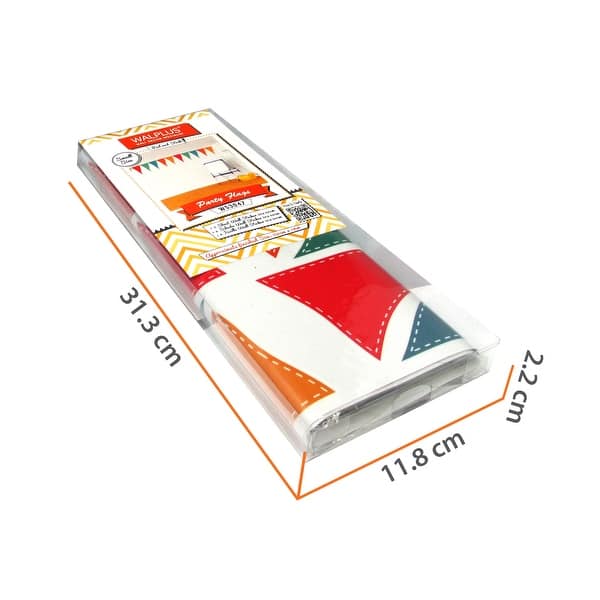 dimension image slide 0 of 2, Walplus Colorful Party Flag Shaped Wall Sticker Nursery Decor Decal