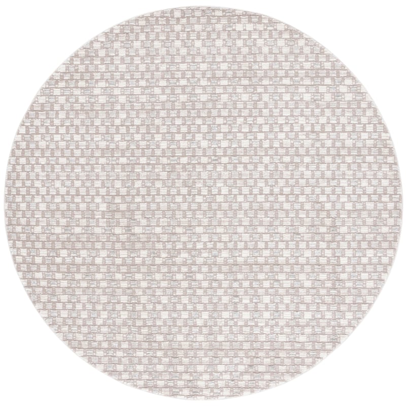 SAFAVIEH Revive Asdis Transitional Rug - 6'7" Round - Ivory/Taupe