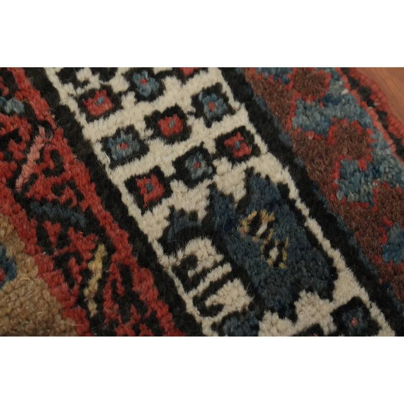Hand Knotted Oriental 100% Wool Carpet Traditional Geometric Brown Sarab Runner Rug - 17' 10'' X 3' 4''