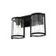 preview thumbnail 3 of 8, Hunter Astwood Bathroom Vanity Light, Clear Cylinder Glass, Damp Rated, Caged - Contemporary, Transitional, Art-Deco