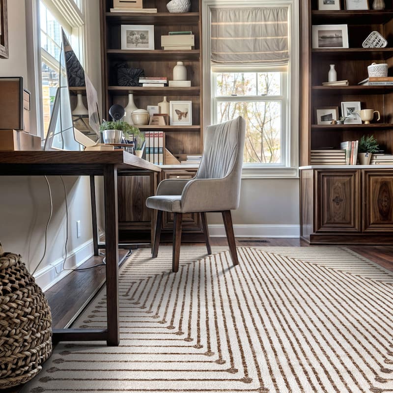 Contemporary Checkered Area Rug