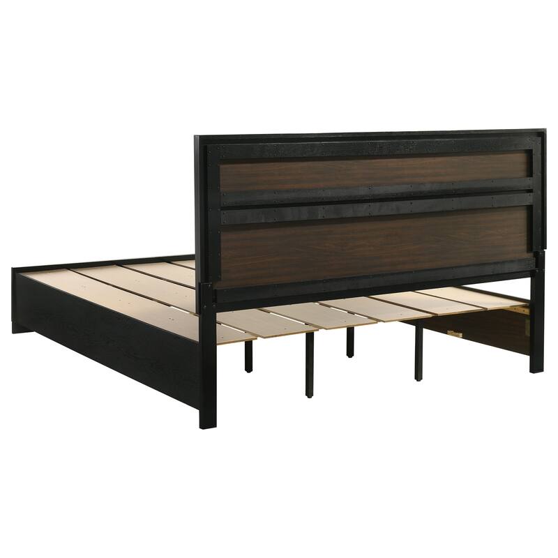 Miranda Contemporary Wood Storage Panel Bed