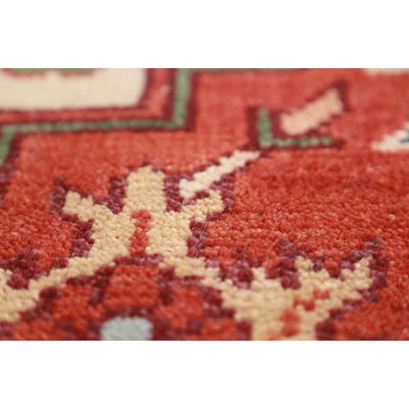 Orange Heriz Serapi Oriental Area Rug Handmade Wool Carpet - 8'11" x 12'1"