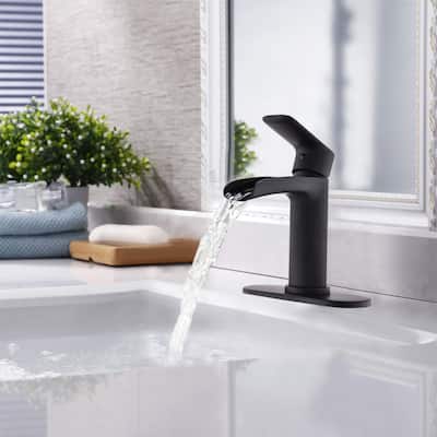 Vanityfair Single Handle Waterfall Widespread Bathroom Sink Faucet with Drain Assembly