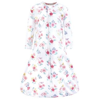 Hudson Baby Infant Girl Long Sleeve Cotton Jersey Sleeping Bag, Sack, Blanket, Butterfly Floral