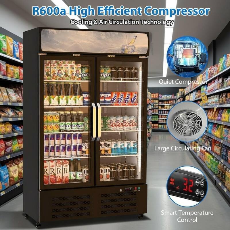 Commercial Display Refrigerator, 25.3 Cu.Ft.