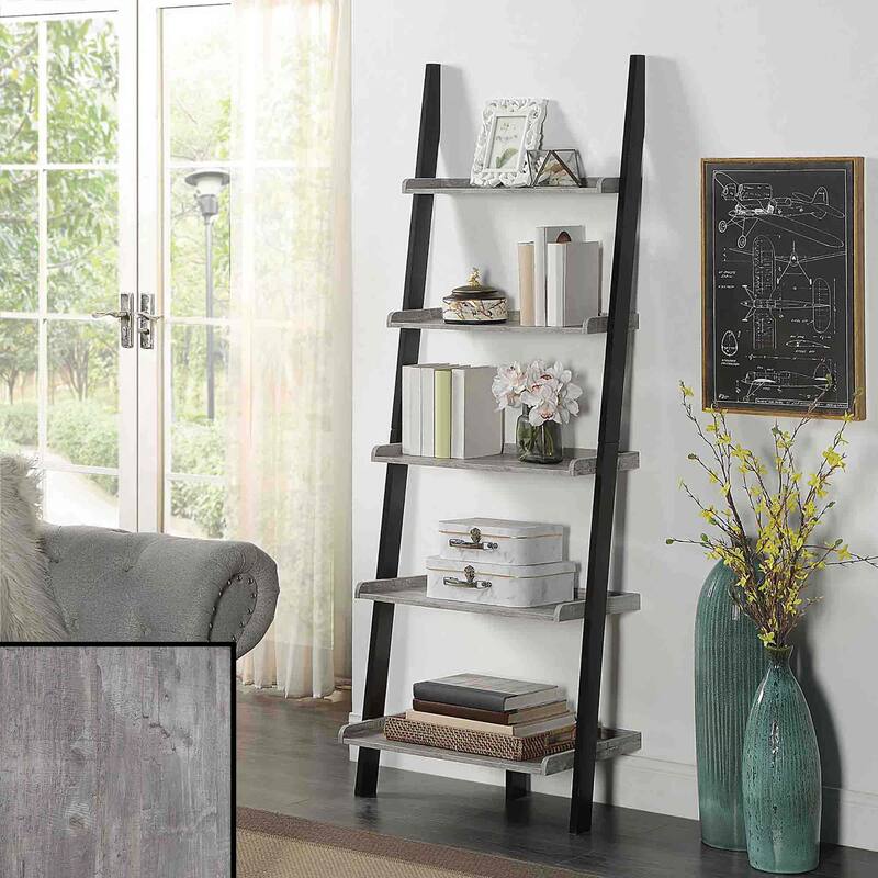 Convenience Concepts American Heritage Bookshelf Ladder - Faux Birch/Black
