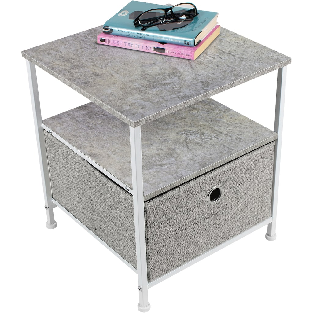 Nightstand 1-Drawer Shelf Storage - Bedside Furniture End Table Chest