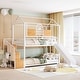 preview thumbnail 5 of 11, Twin Over Twin Metal Bunk Bed with Slide and Storage Stair