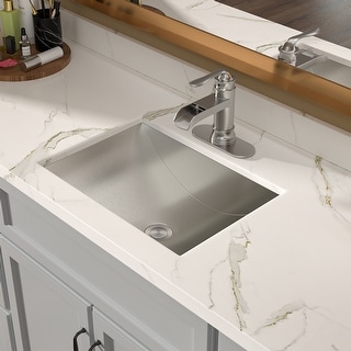 18" Undermount Stainless Steel Single Bowl Bathroom Basin Vessel Sink - 18in. X 13in. X 5 in.
