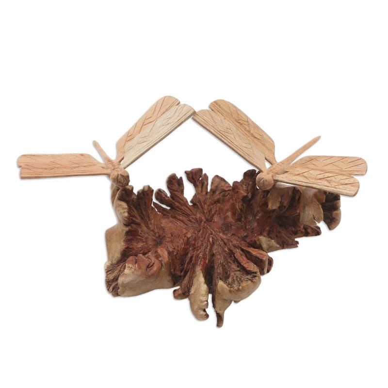 Novica Handmade Sweet Wings Wood Statuette